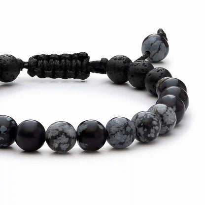Kids Black Snowflake Bracelet