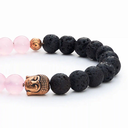 Rose Quartz Buddha Diffuser Bracelet