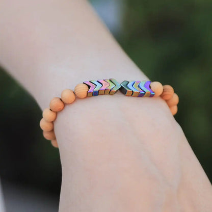 Sacred Arrow Wood Diffuser Bracelet