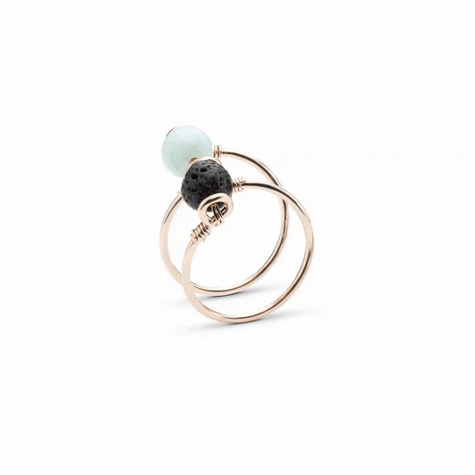 Double Wrap Amazonite Ring
