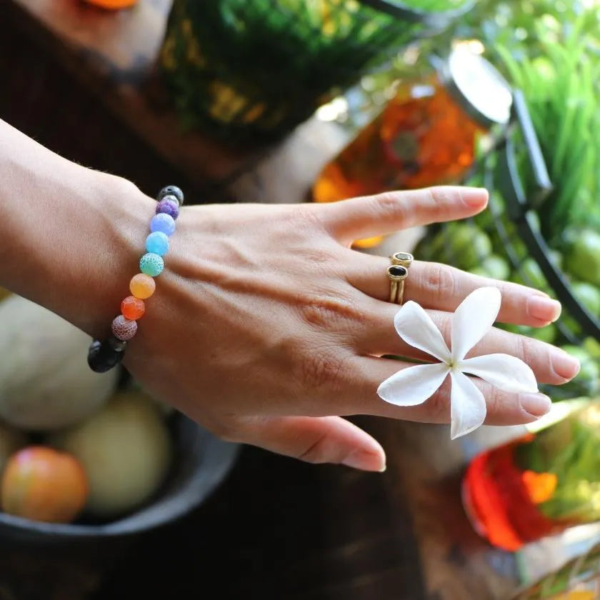 7 Chakra Agate Bracelet
