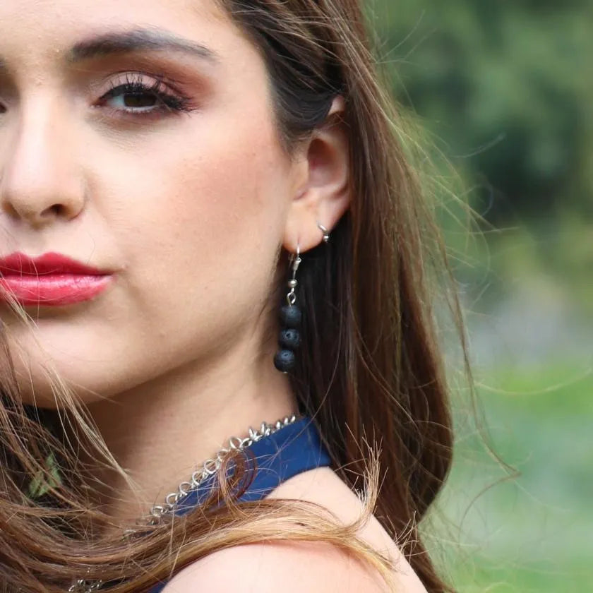 Lava Stone Diffuser Earrings